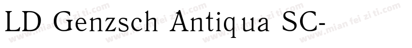 LD Genzsch Antiqua SC字体转换